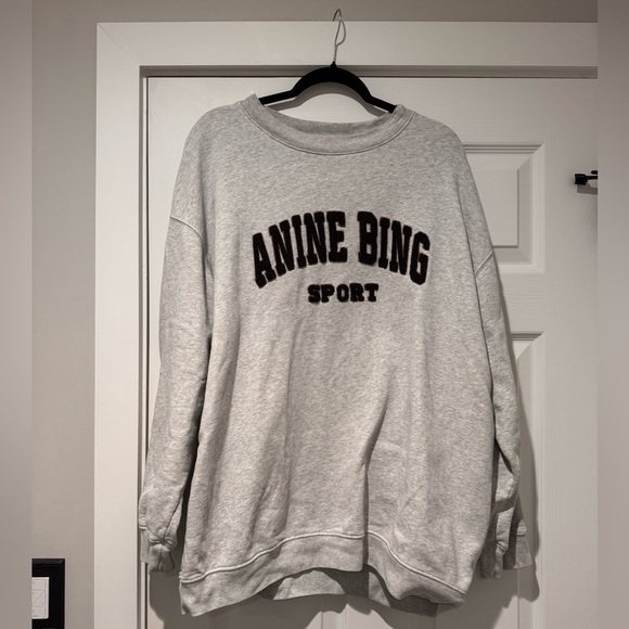 Auth. ✅ ANINE Bing “Tyler” Crewneck in “Gray” Size Medium🩶 - Picture 1 of 12